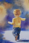 figurative, portrait, figure, child, oberst, original watercolor painting